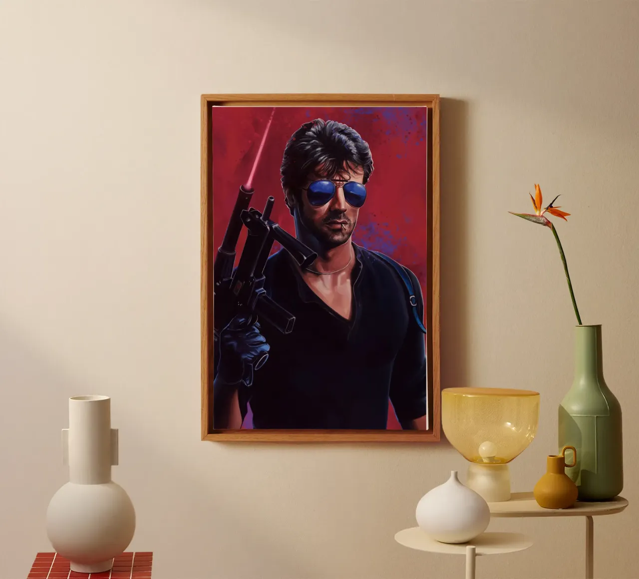Cobra by Dmitry Belov canvas with Floater frame by Oscar Frazier