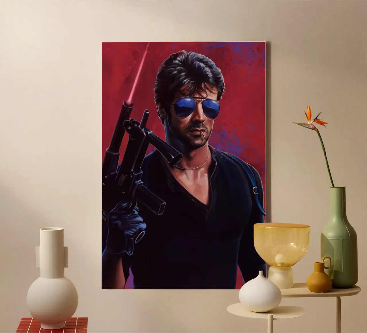 Cobra by Dmitry Belov canvas with Floater frame by Oscar Frazier