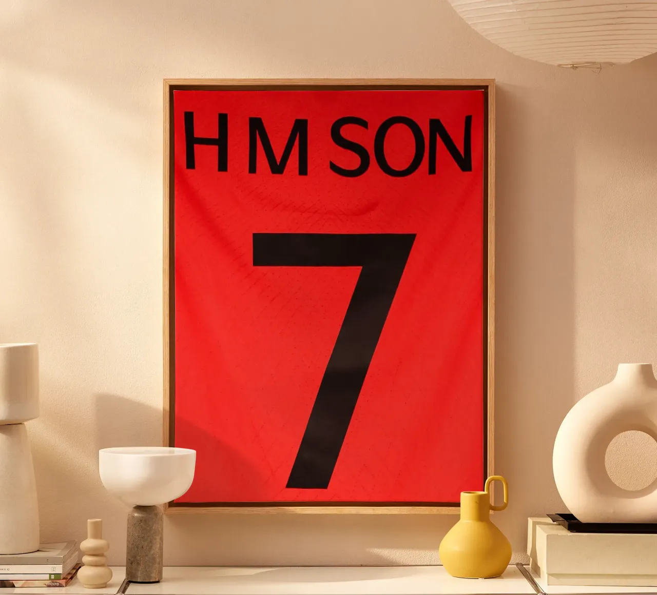 Heung-Min Son Corée du Sud Jersey toile avec Caisse américaine de dark eagle