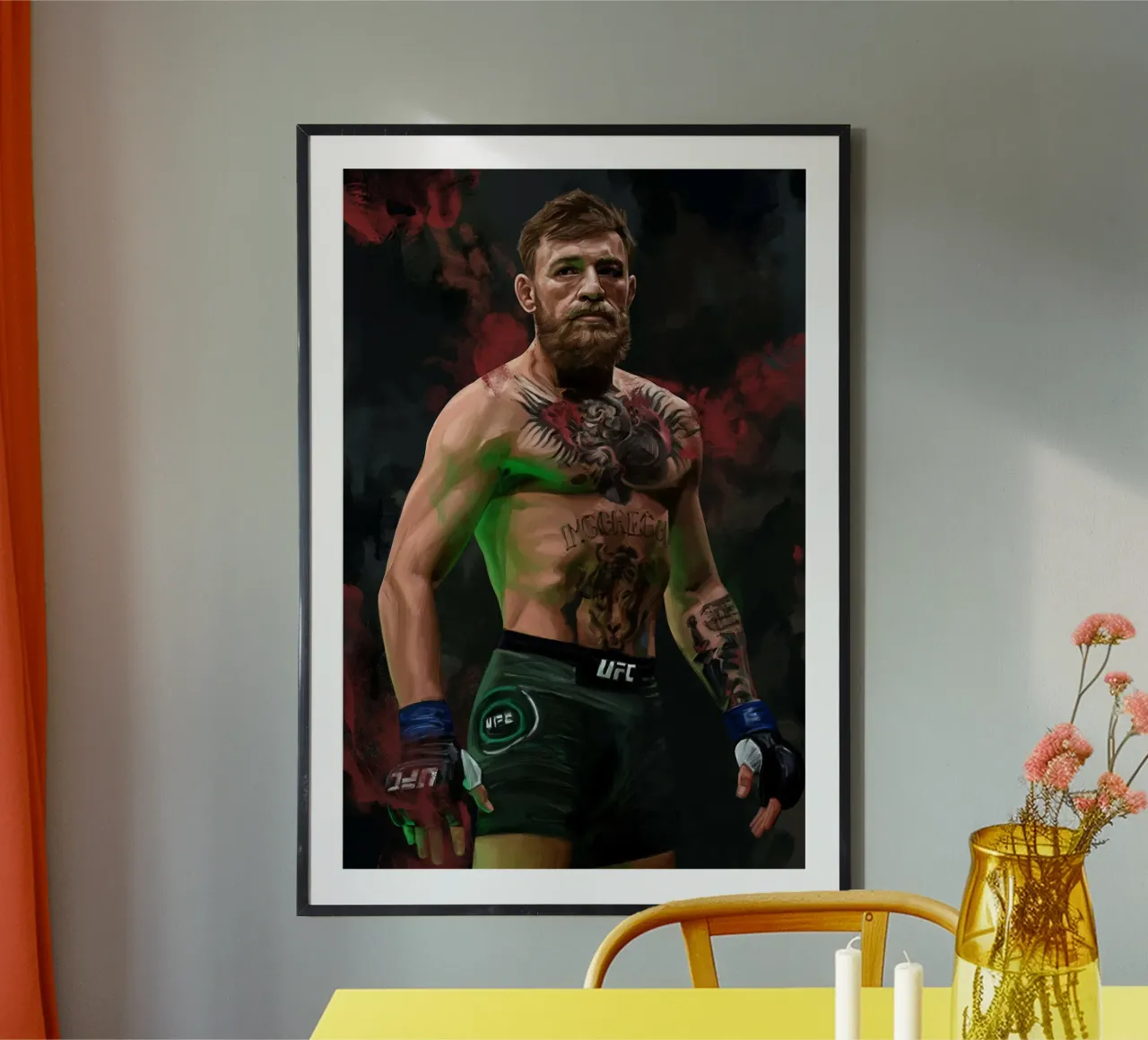 Conor McGregor di Dmitry Belov poster con telaio in alluminio da Oscar Frazier