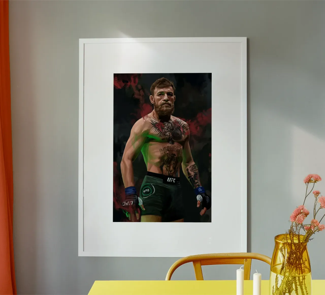 Conor McGregor di Dmitry Belov poster con telaio in alluminio da Oscar Frazier