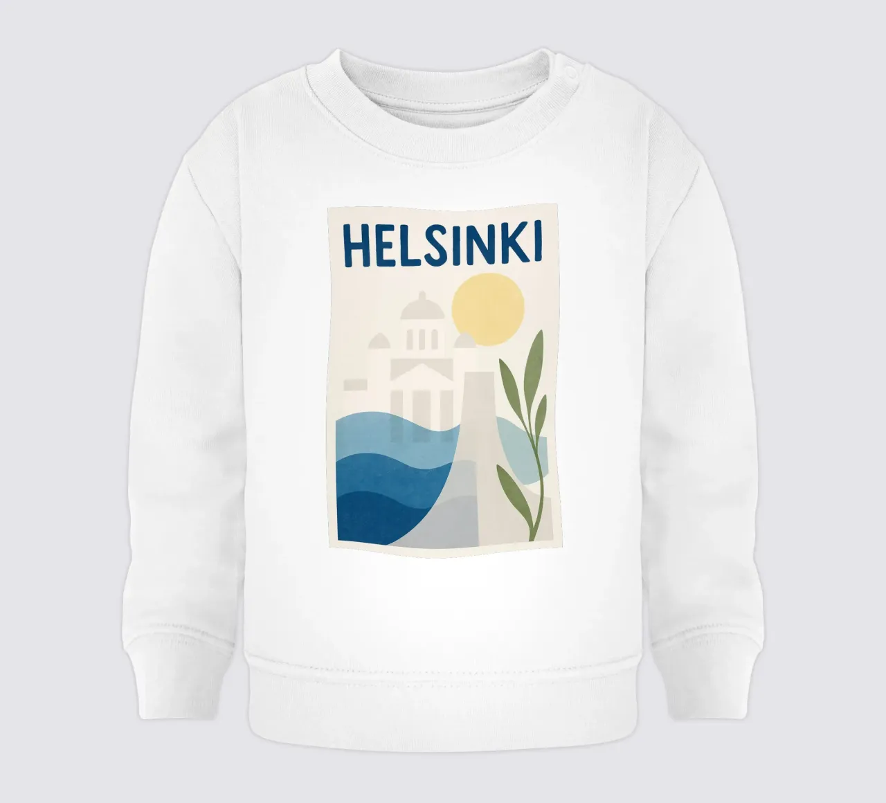 Poster di Helsinki - Poster astratto scandinavo felpa neonato da JETLAG | affiches voyage