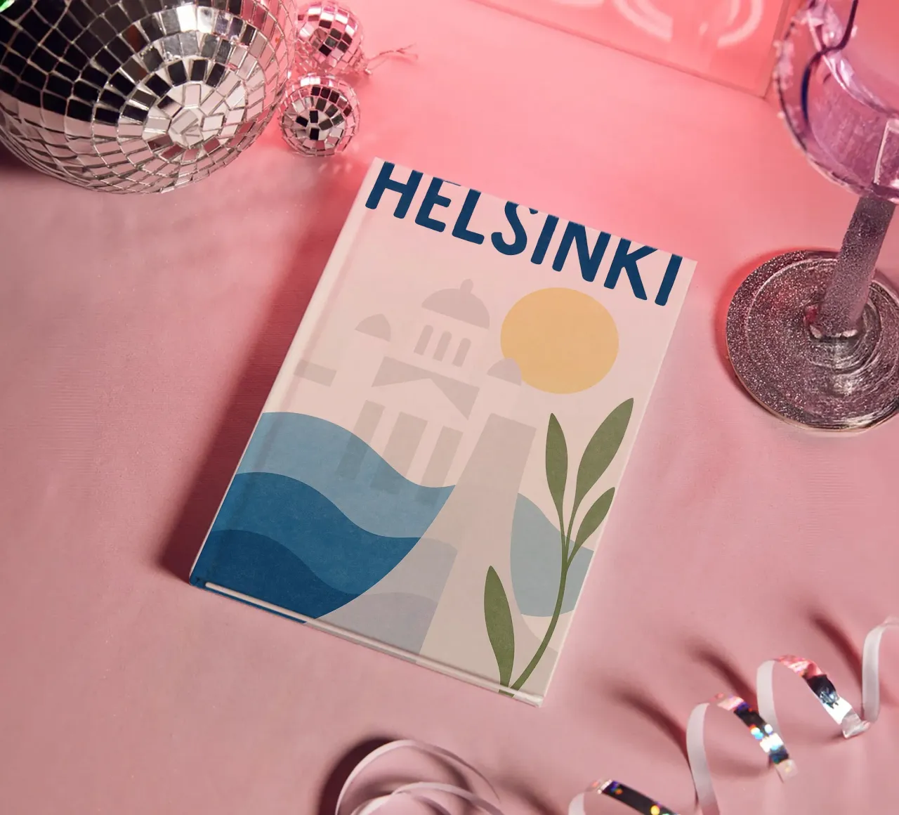 Helsinki poster - Scandinavian abstract poster notebook by JETLAG | affiches voyage