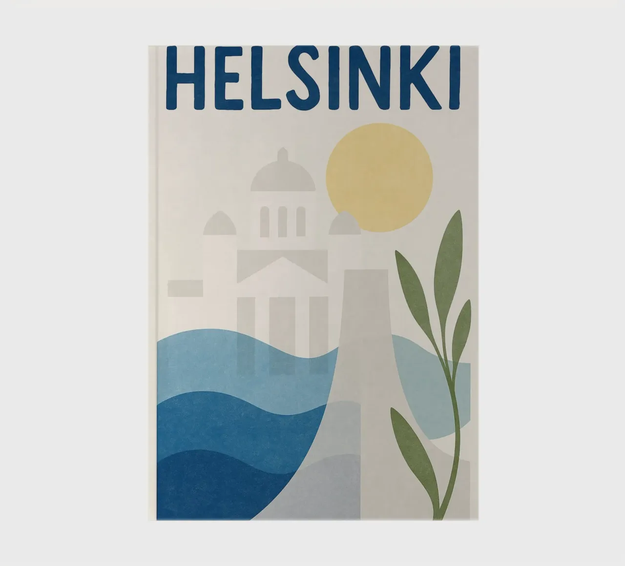 Helsinki poster - Scandinavian abstract poster notebook by JETLAG | affiches voyage