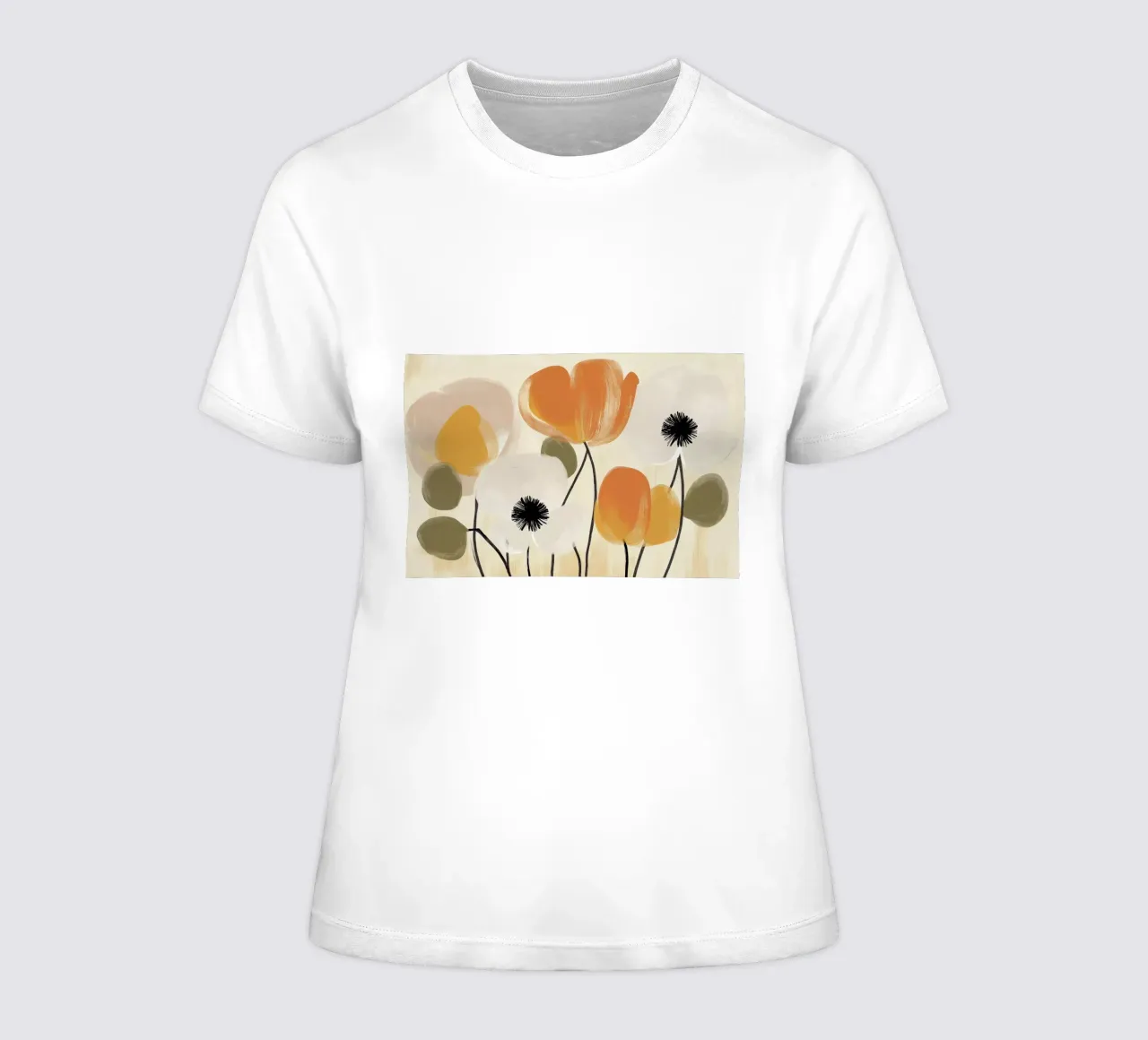 Abstract flowers women's fitted t-shirt by Imagine