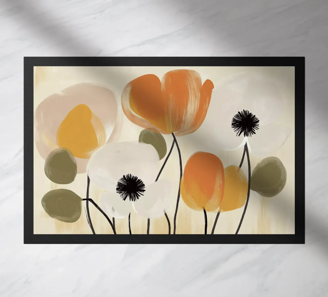 Fiori astratti zerbino da Imagine