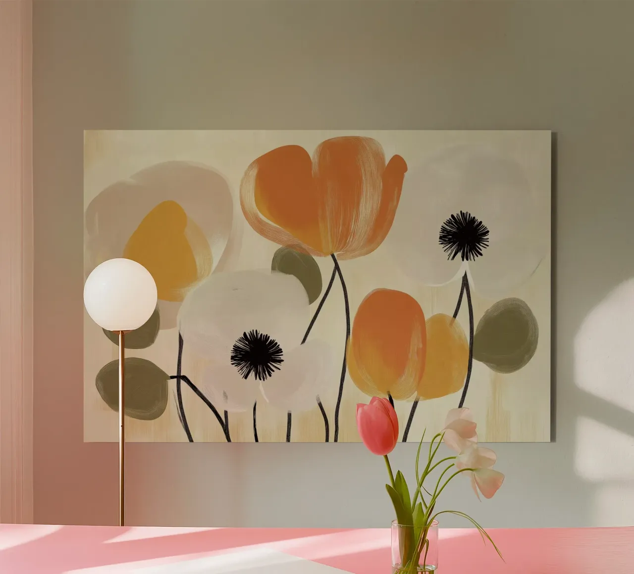 Abstract flowers forex plate by Imagine