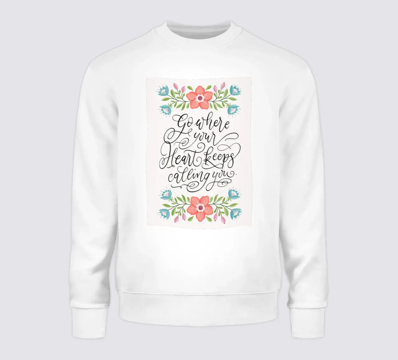 Go where your heart keeps calling you. Hand Lettering. Zitat felpa da CalliLetters