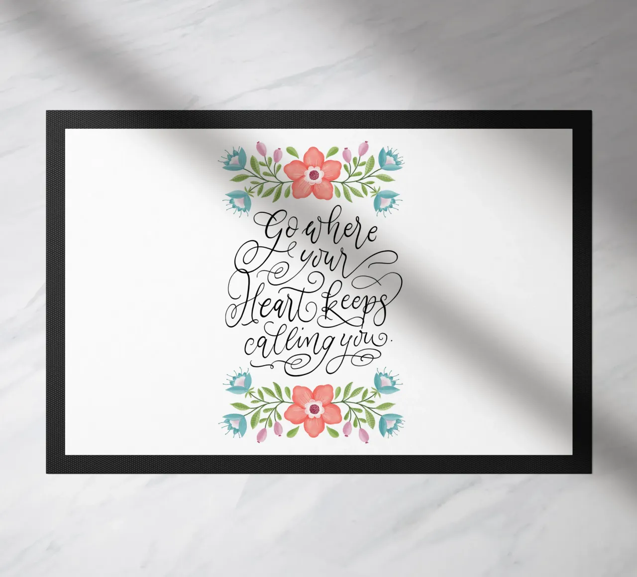 Go where your heart keeps calling you. Hand Lettering. Zitat zerbino da CalliLetters