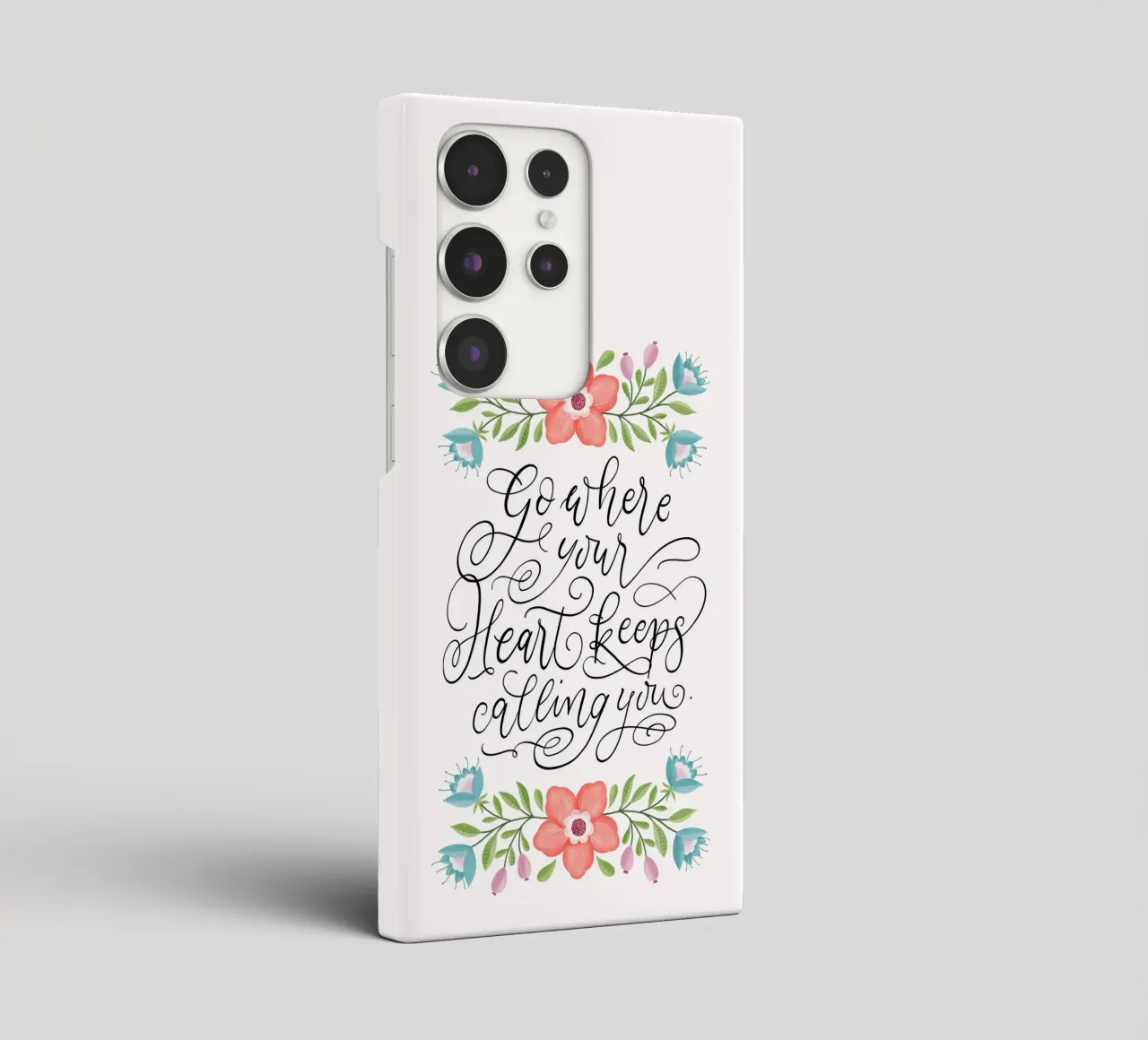 Go where your heart keeps calling you. Hand Lettering. Zitat cover samsung da CalliLetters