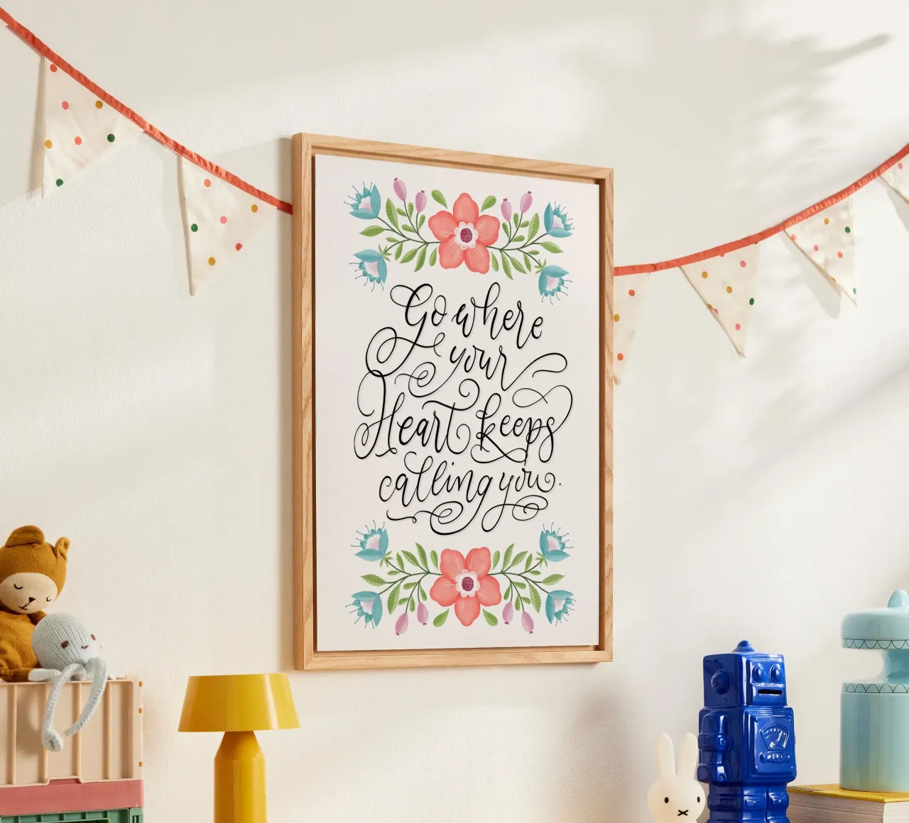 Go where your heart keeps calling you. Hand Lettering. Zitat plexiglass da CalliLetters