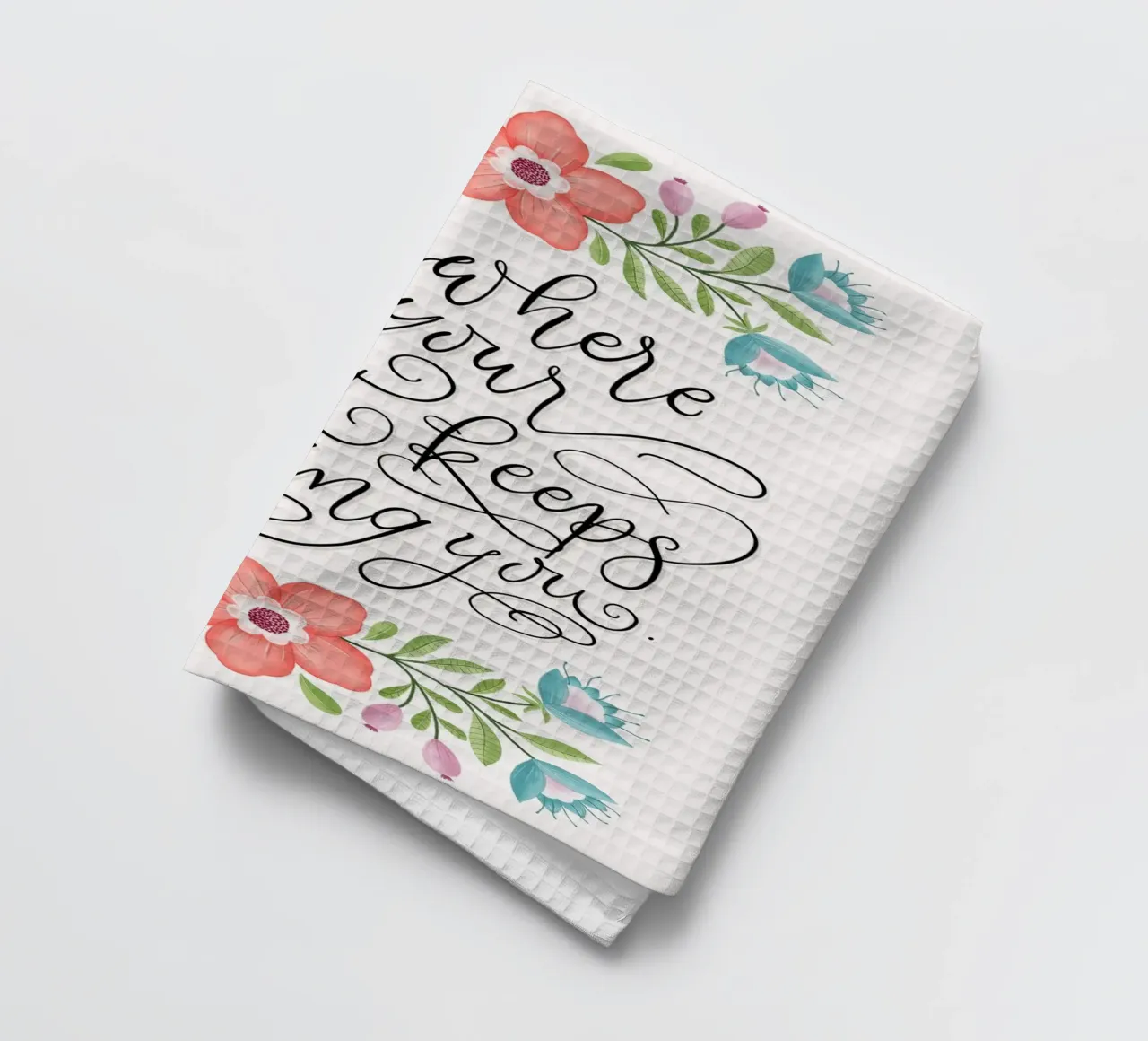 Go where your heart keeps calling you. Hand Lettering. Zitat torchon de CalliLetters