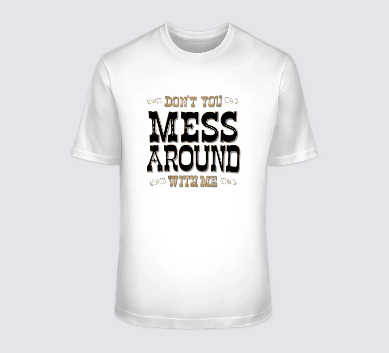 Non scherzare con me. Stile occidentale. Lettering fresco t-shirt da CalliLetters
