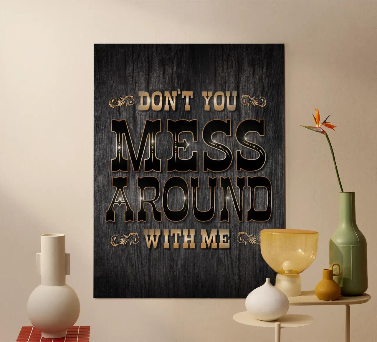 Non scherzare con me. Stile occidentale. Lettering fresco carta hahnemühle da CalliLetters