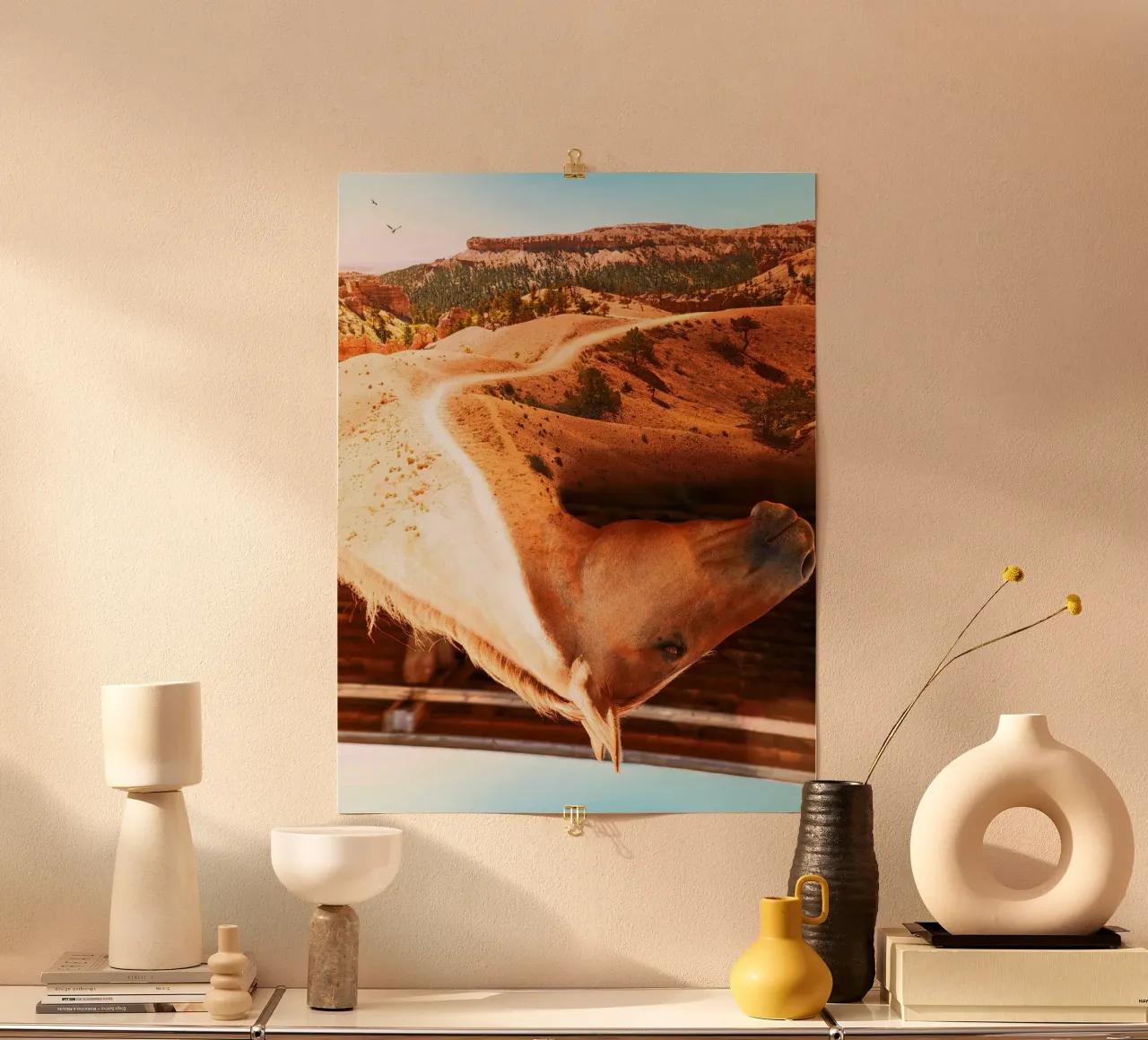 Horse With No Name poster with plastic frame by mofartmonica
