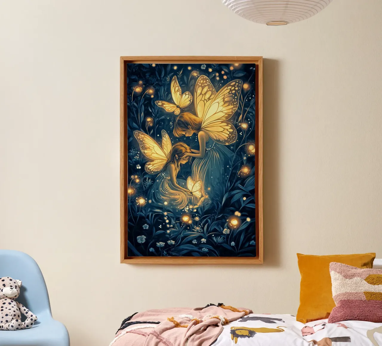 Fairy Whispers - Zusterschap & Magie Fantasy Art Print canvas met Baklijst van Synthaira
