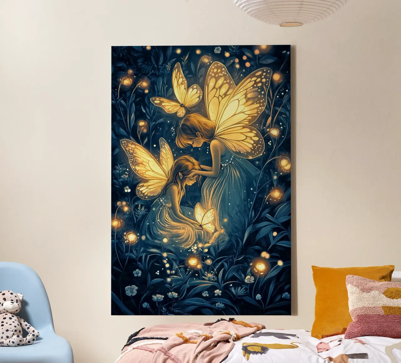 Fairy Whispers - Zusterschap & Magie Fantasy Art Print canvas met Baklijst van Synthaira
