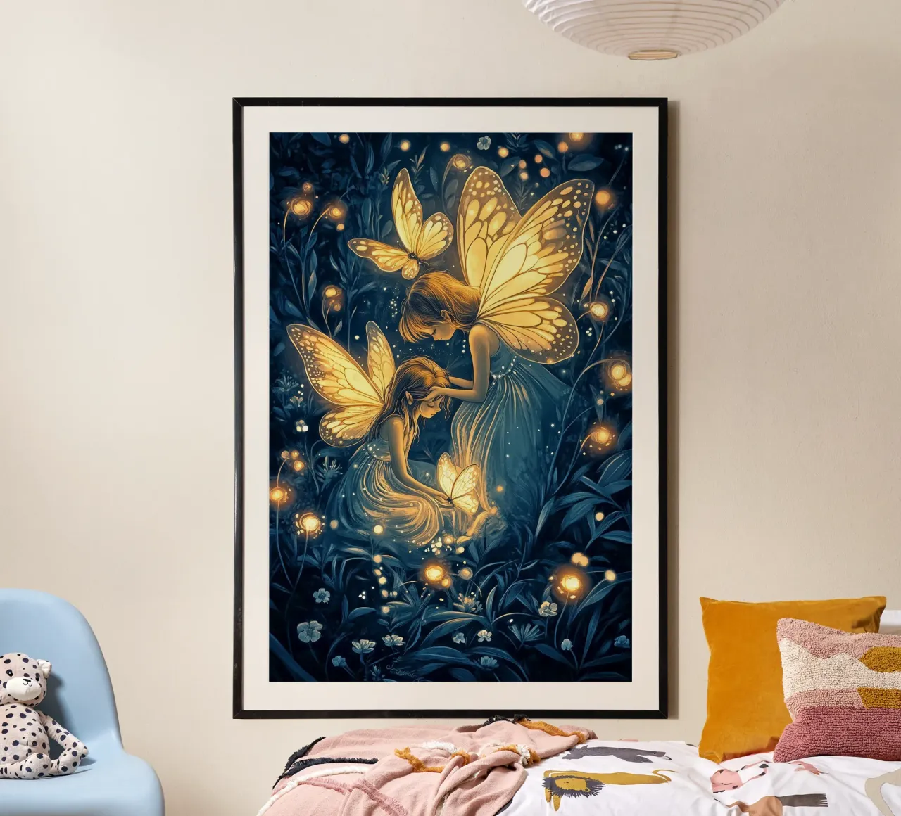 Fairy Whispers - Zusterschap & Magie Fantasy Art Print poster van Synthaira