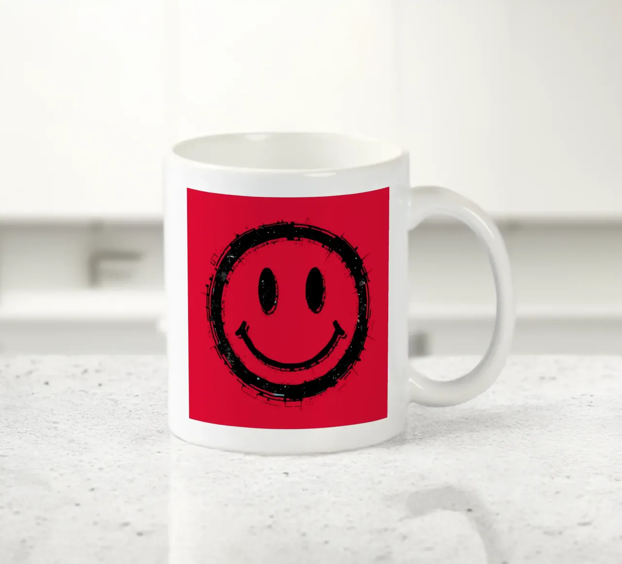 Emoji_StilA_rot1 tazza in ceramica da AI-Portraits by LK