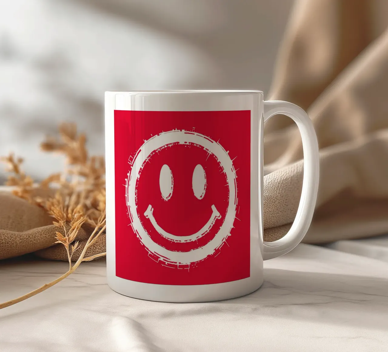 Emoji_StilA_rot2 tazza in ceramica da AI-Portraits by LK