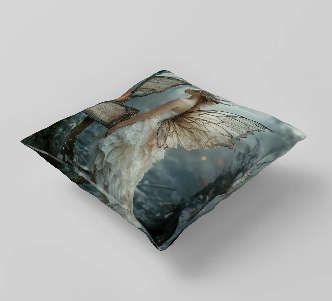 The Forgotten Path - Lost Fairy Art Print cuscino da Synthaira