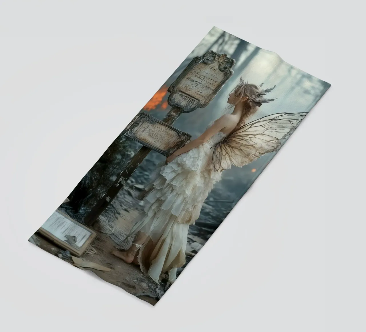 The Forgotten Path - Lost Fairy Art Print telo mare da Synthaira