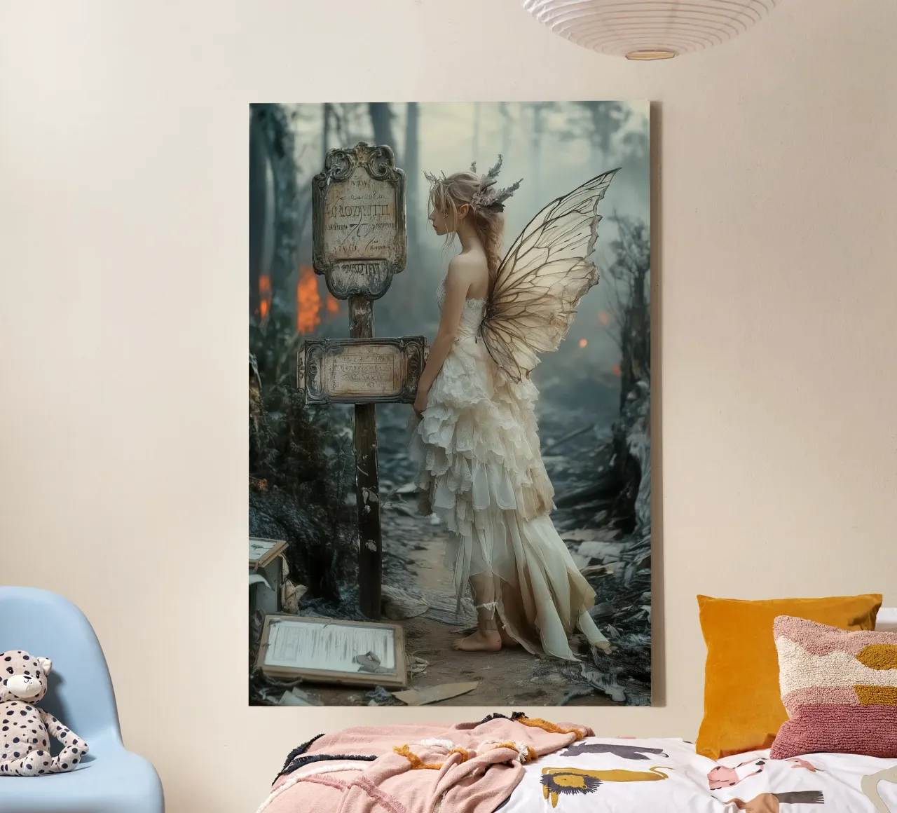 The Forgotten Path - Lost Fairy Art Print tela con Cornice a cassetta da Synthaira