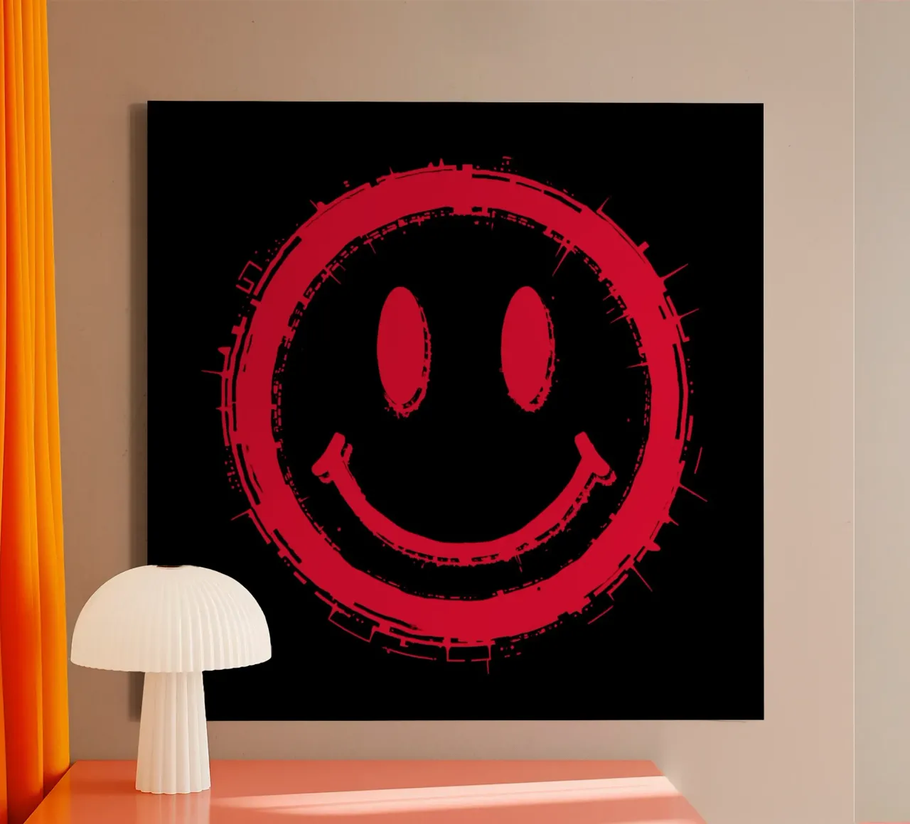 Emoji_StilA_rot3 tela con Cornice a cassetta da AI-Portraits by LK