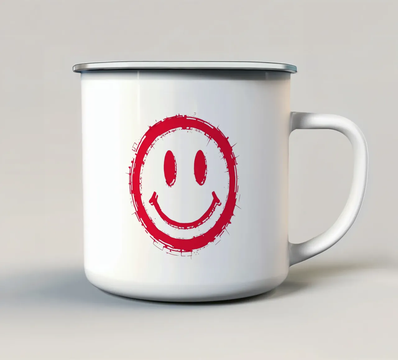 Emoji_StilA_rot4 tazza in smalto da AI-Portraits by LK