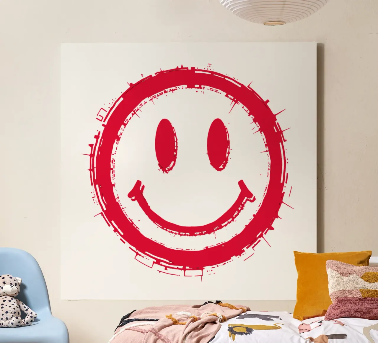 Emoji_StilA_rot4 tela con Cornice a cassetta da AI-Portraits by LK