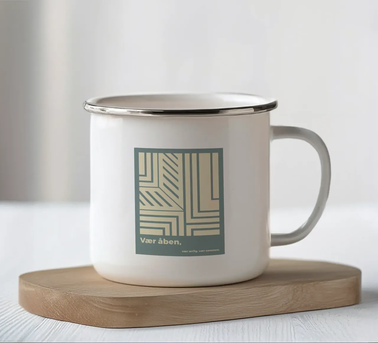 Siate aperti tazza in smalto da MODERN NUANCE