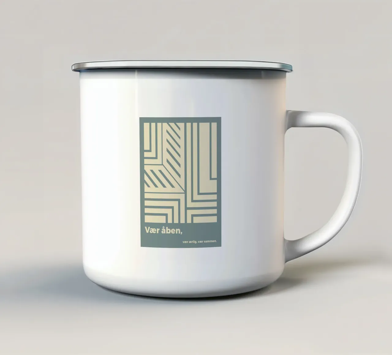 Siate aperti tazza in smalto da MODERN NUANCE