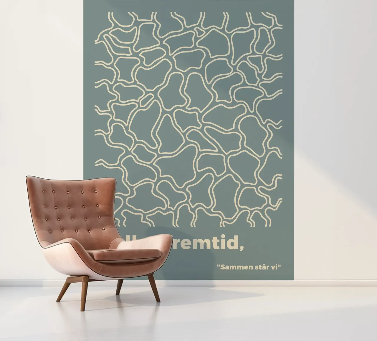 Shared future fotobehang van MODERN NUANCE