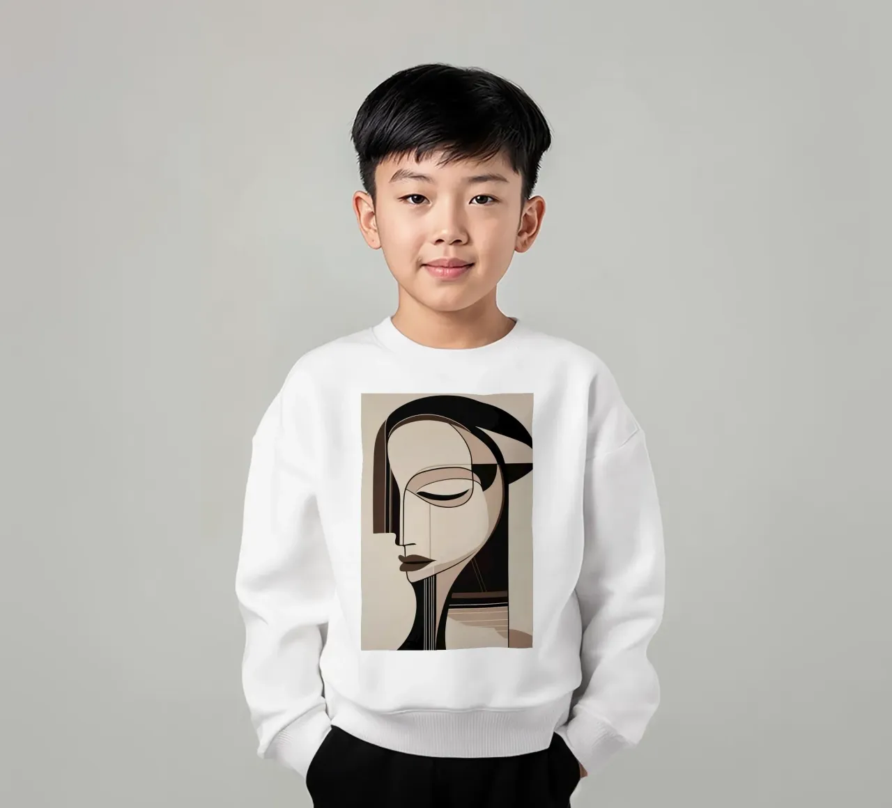 Mujer abstracta sudadera para niño de Imagine