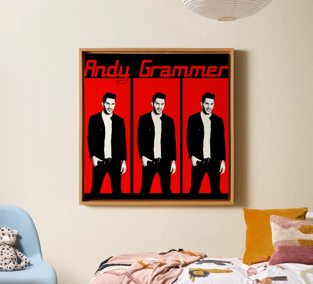 Reggae in stile vintage Andy Grammer tela con Cornice a cassetta da grass.studio_