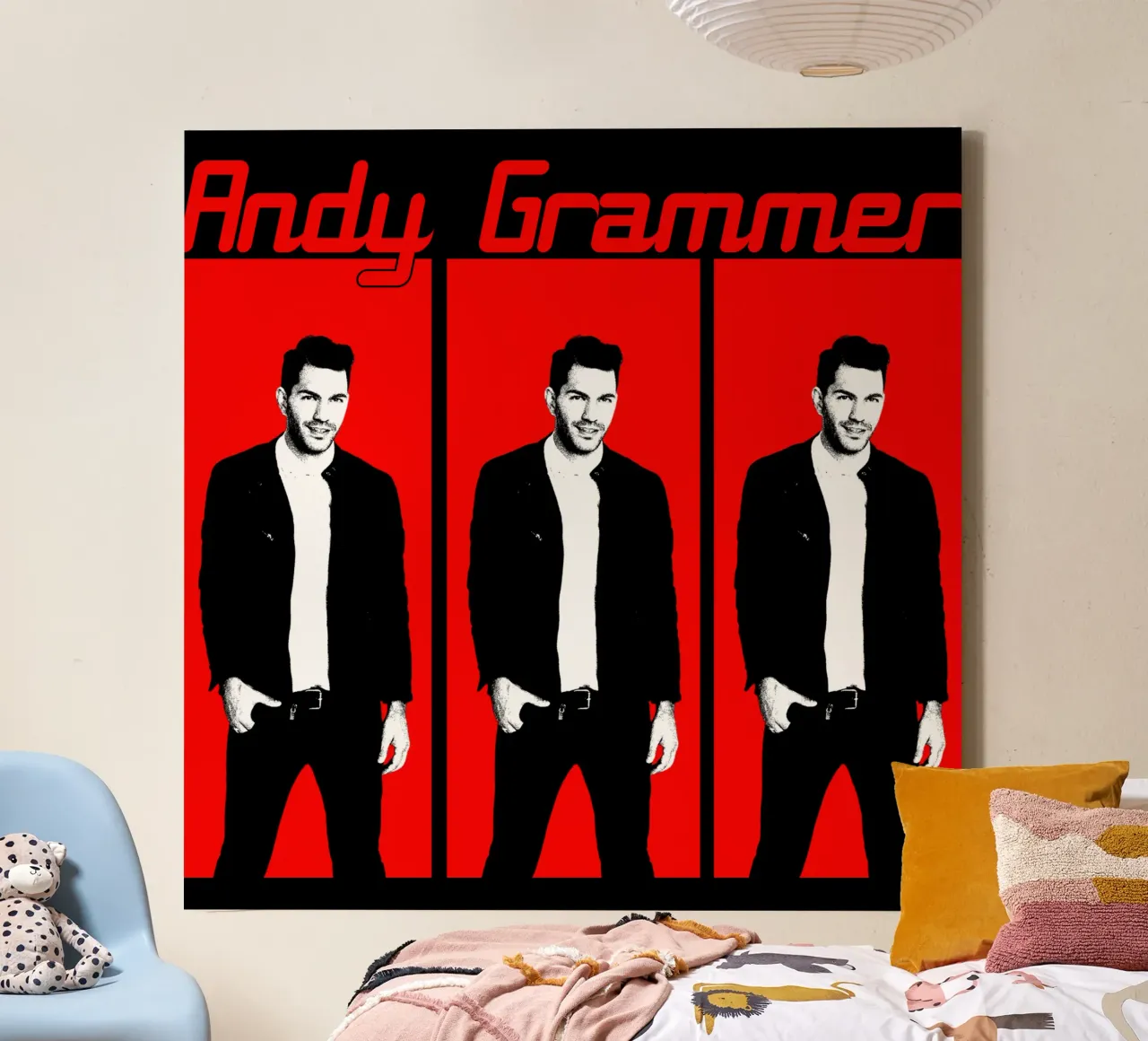 Reggae in stile vintage Andy Grammer tela con Cornice a cassetta da grass.studio_