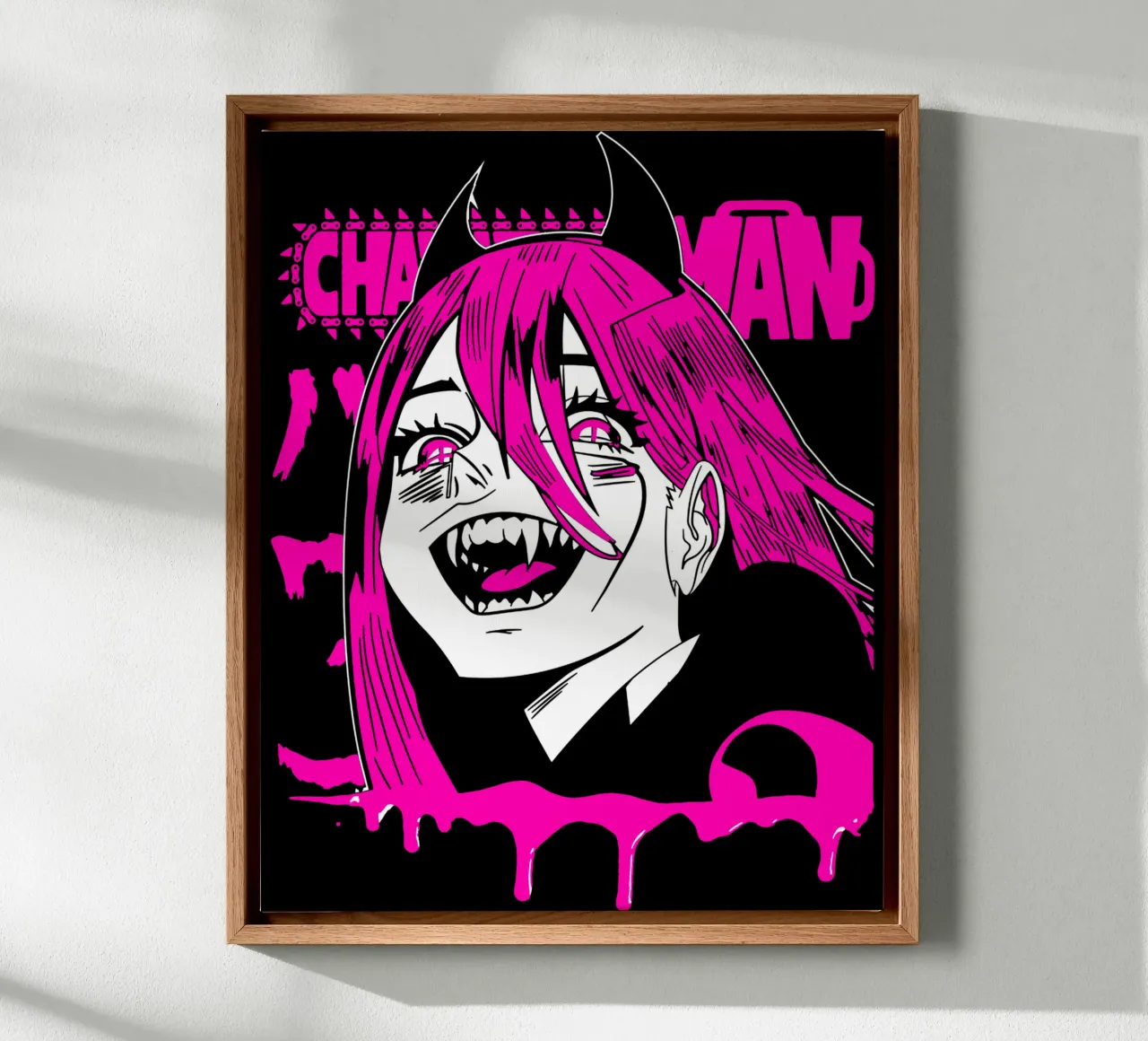 Maglietta classica Scribble Chainsawman tela con Cornice a cassetta da bloodstreetmagazine