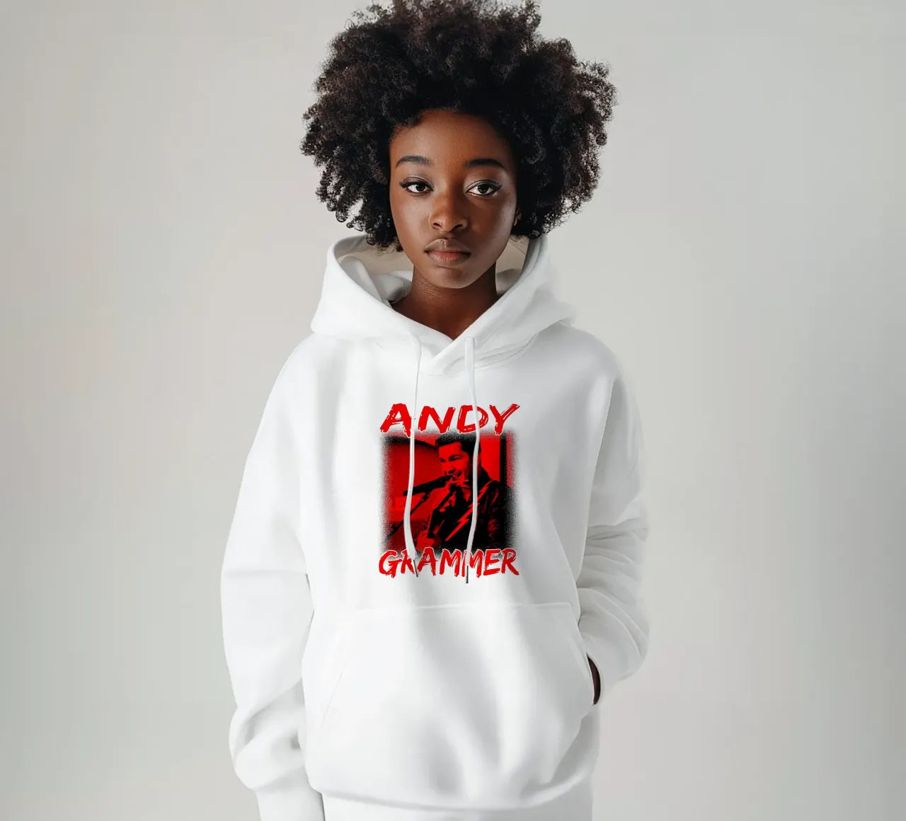 Silhouette in stile pop di Andy Grammer felpa con cappuccio da grass.studio_