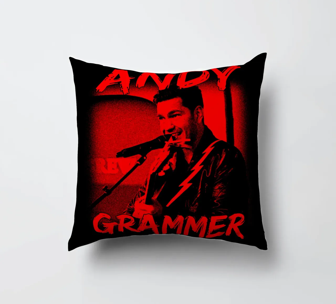 Silhouette in stile pop di Andy Grammer cuscino da grass.studio_