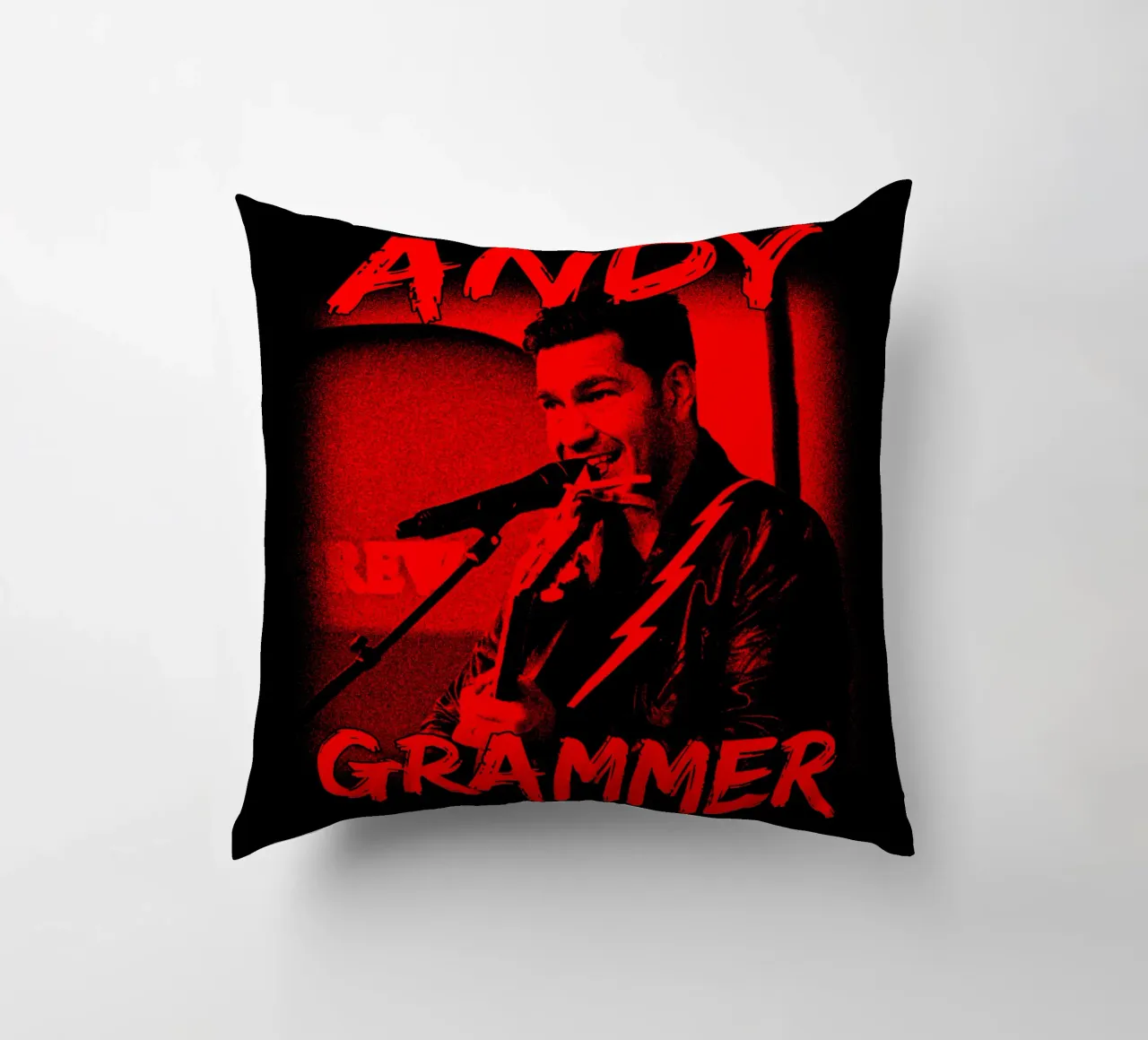 Silhouette in stile pop di Andy Grammer cuscino da grass.studio_