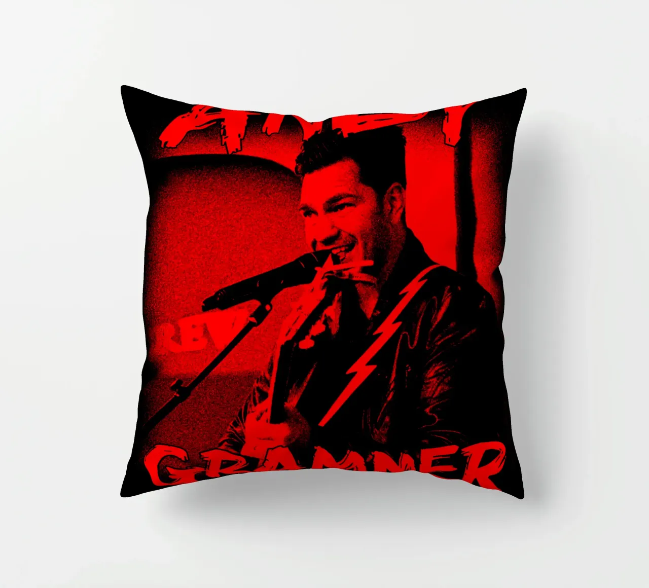 Silhouette in stile pop di Andy Grammer cuscino da grass.studio_