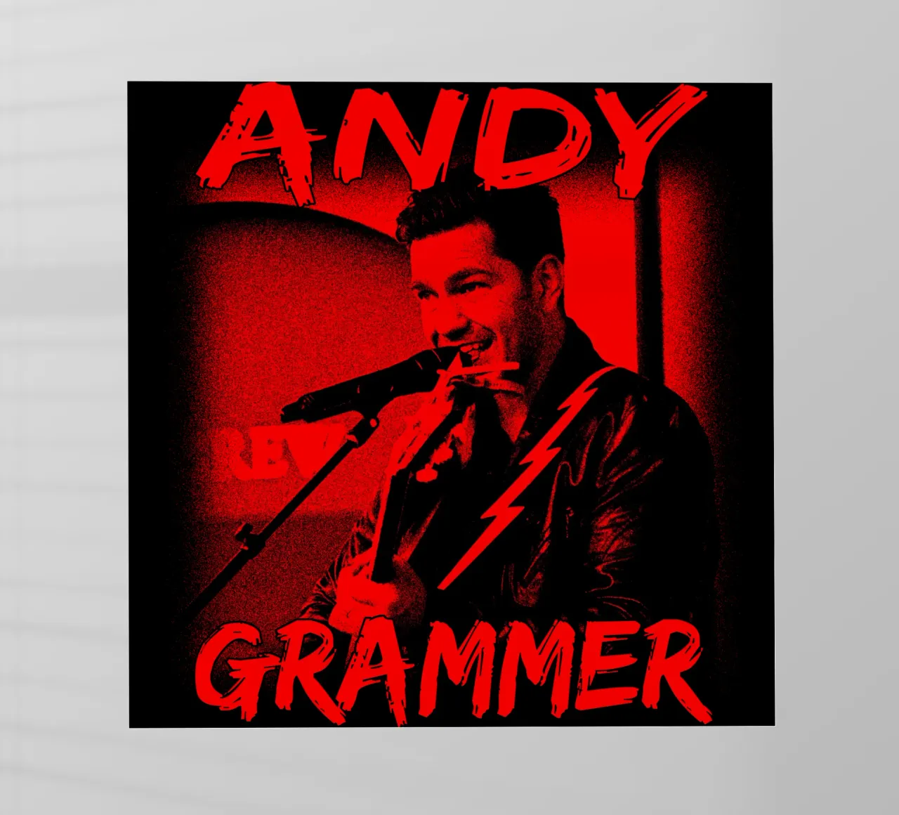 Silhouette in stile pop di Andy Grammer pellicola backlit da grass.studio_