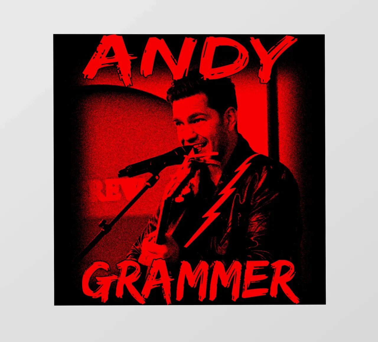 Silhouette in stile pop di Andy Grammer pellicola backlit da grass.studio_