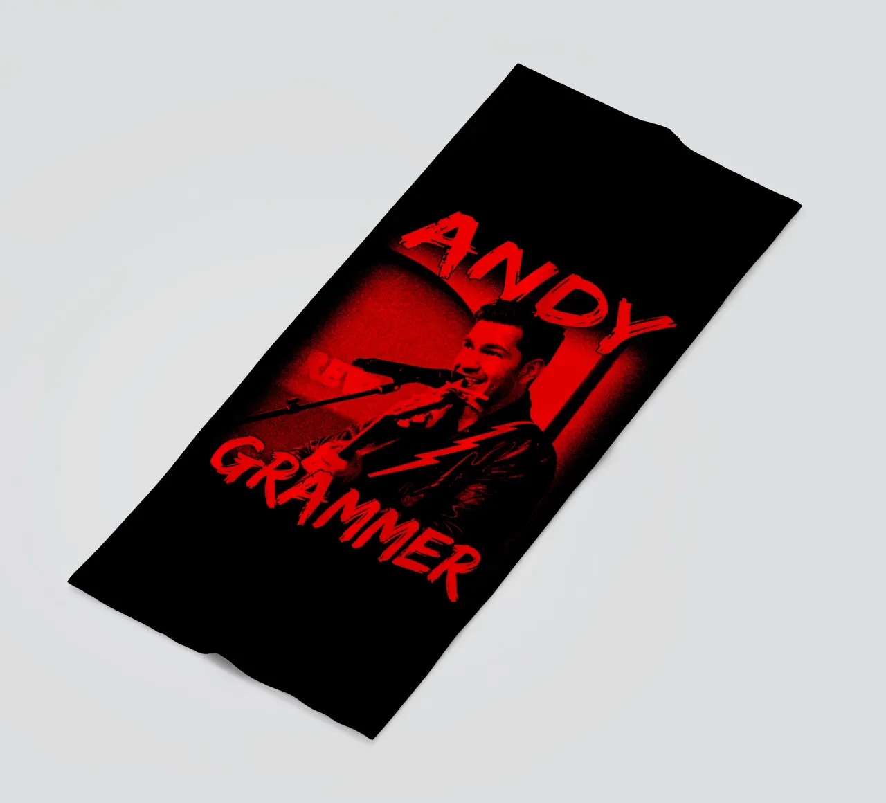Silhouette in stile pop di Andy Grammer telo mare da grass.studio_