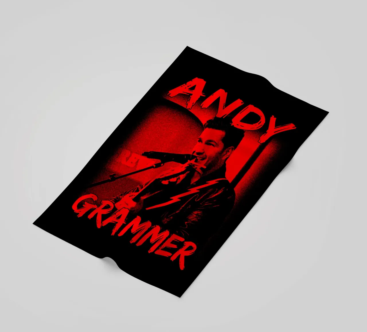 Silhouette in stile pop di Andy Grammer telo mare da grass.studio_