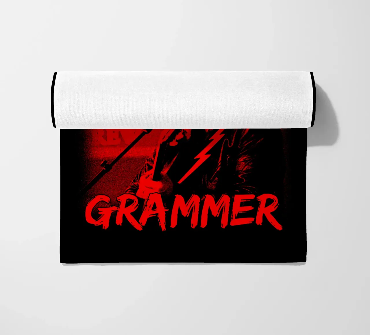 Silhouette in stile pop di Andy Grammer telo mare da grass.studio_