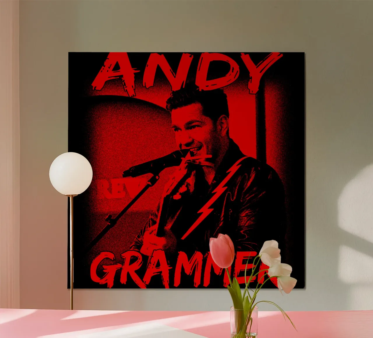 Silhouette in stile pop di Andy Grammer poster da grass.studio_