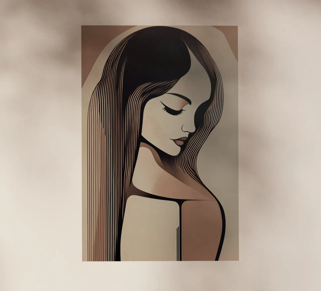 Mujer abstracta lámina retroiluminada de Imagine