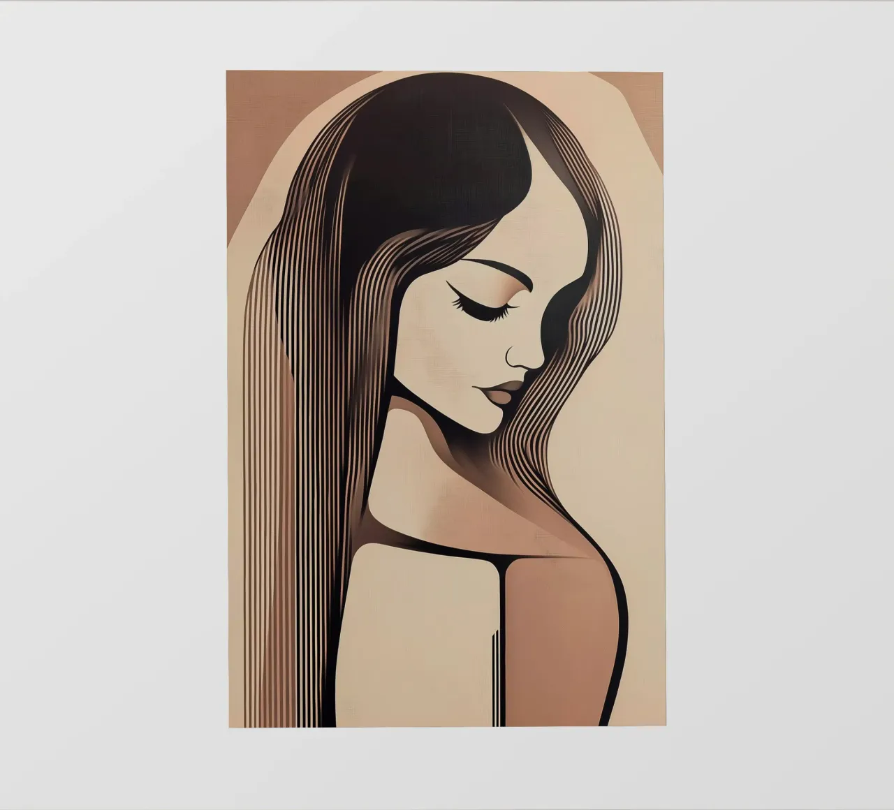Mujer abstracta lámina retroiluminada de Imagine