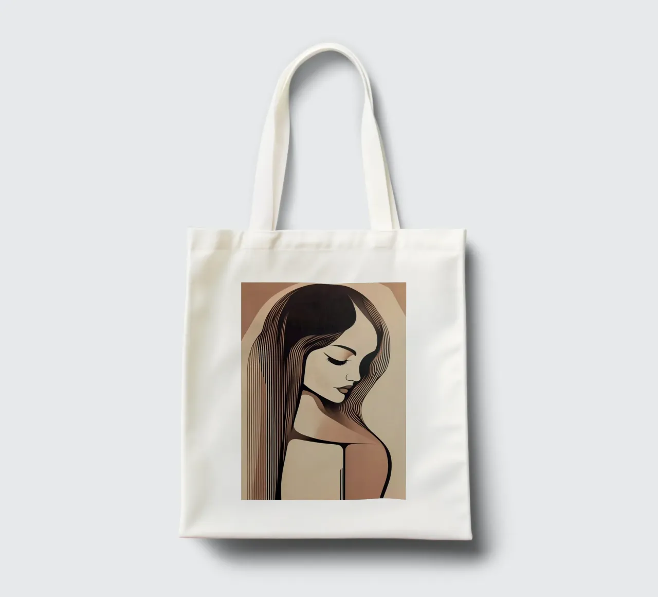Abstract woman tote bag by Imagine